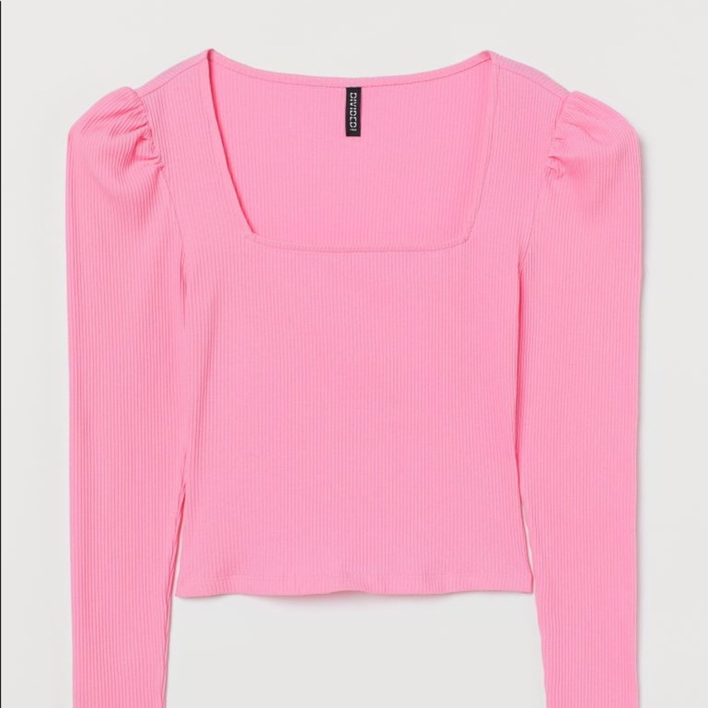 Pink Puff-Sleeve Top